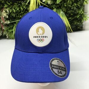 Paris 2024 Olympics Hat Cap Strap Back Mens 58 Blue Official Logo Weeplay